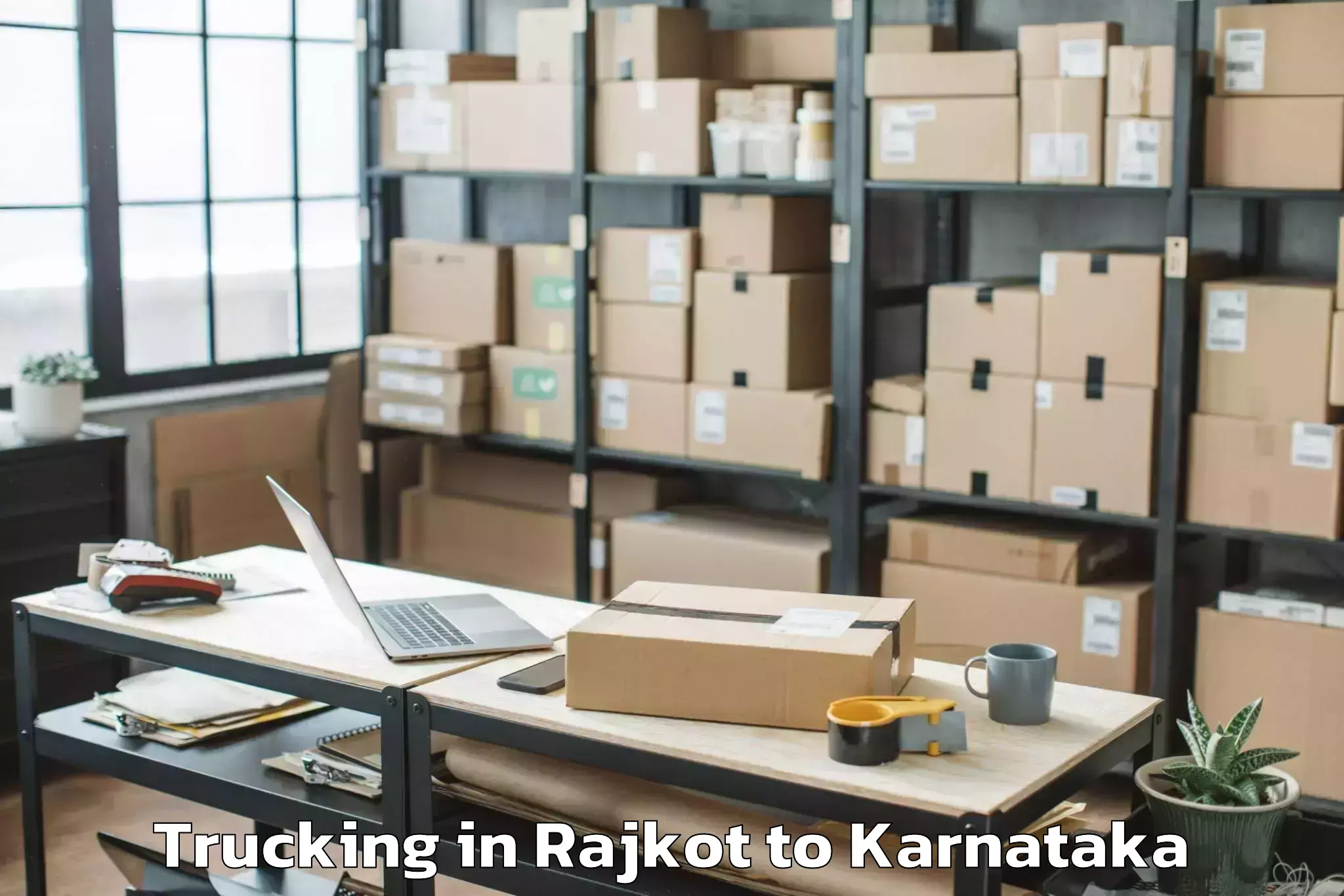 Easy Rajkot to Mahalingpur Trucking Booking